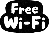 Free-Wifiあります。ケータイ充電器